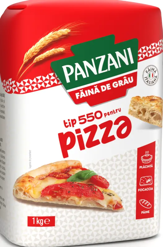Faina alba de grau 550 pentru pizza Panzani, 1kg