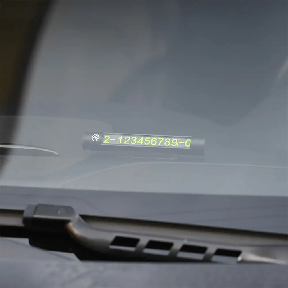 Suport doua numere de telefon pentru parcare temporara Tellur, Metalic, Negru