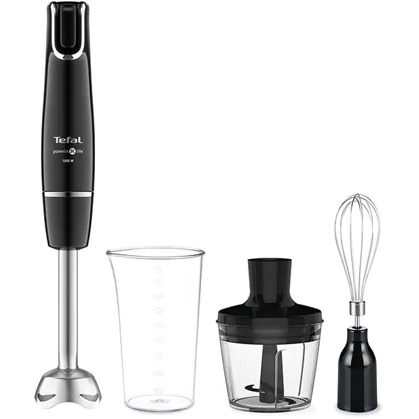 Mixer vertical Tefal InfinyForce HB943838, 0.8 Litri, 1000W, viteza varabila, Negru/argintiu