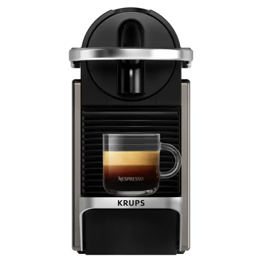 Espressor Nespresso Krups Pixie Titan XN306T10, 19 bari, 0.7 litri, 1260 W, Negru / Gri