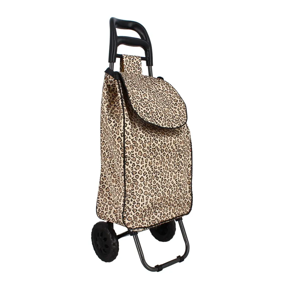 Carucior pentru cumparaturi, model leopard, 25 kg, Multicolor