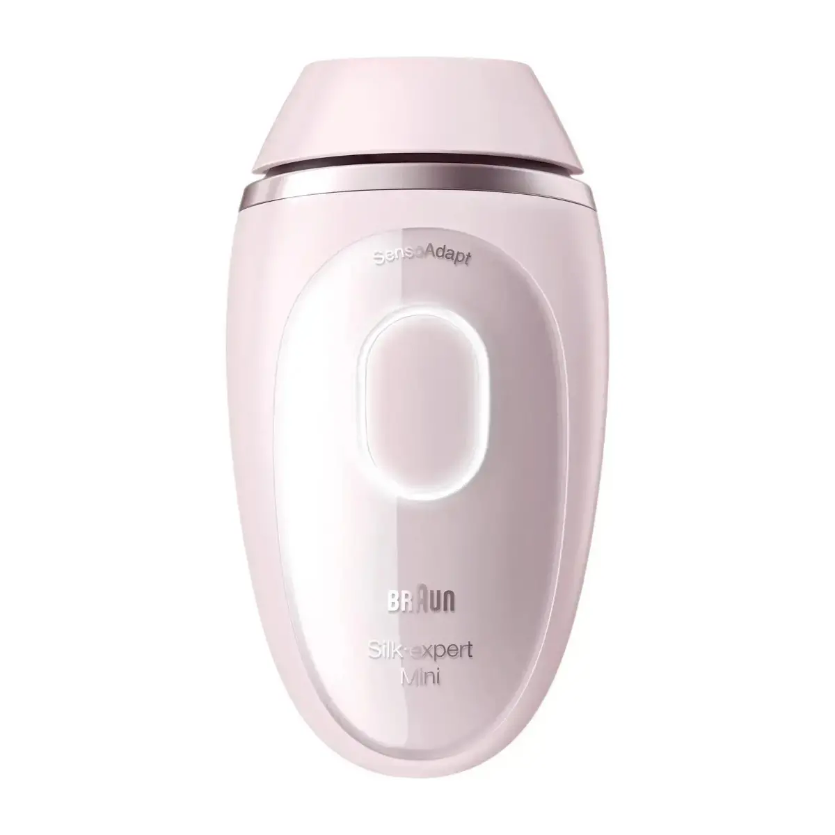 Epilator IPL Braun Silk-expert Mini PL1100, SensoAdapt, 300.000 impulsuri, 3 niveluri de intensitate, Corp si Fata, Alb / Roz