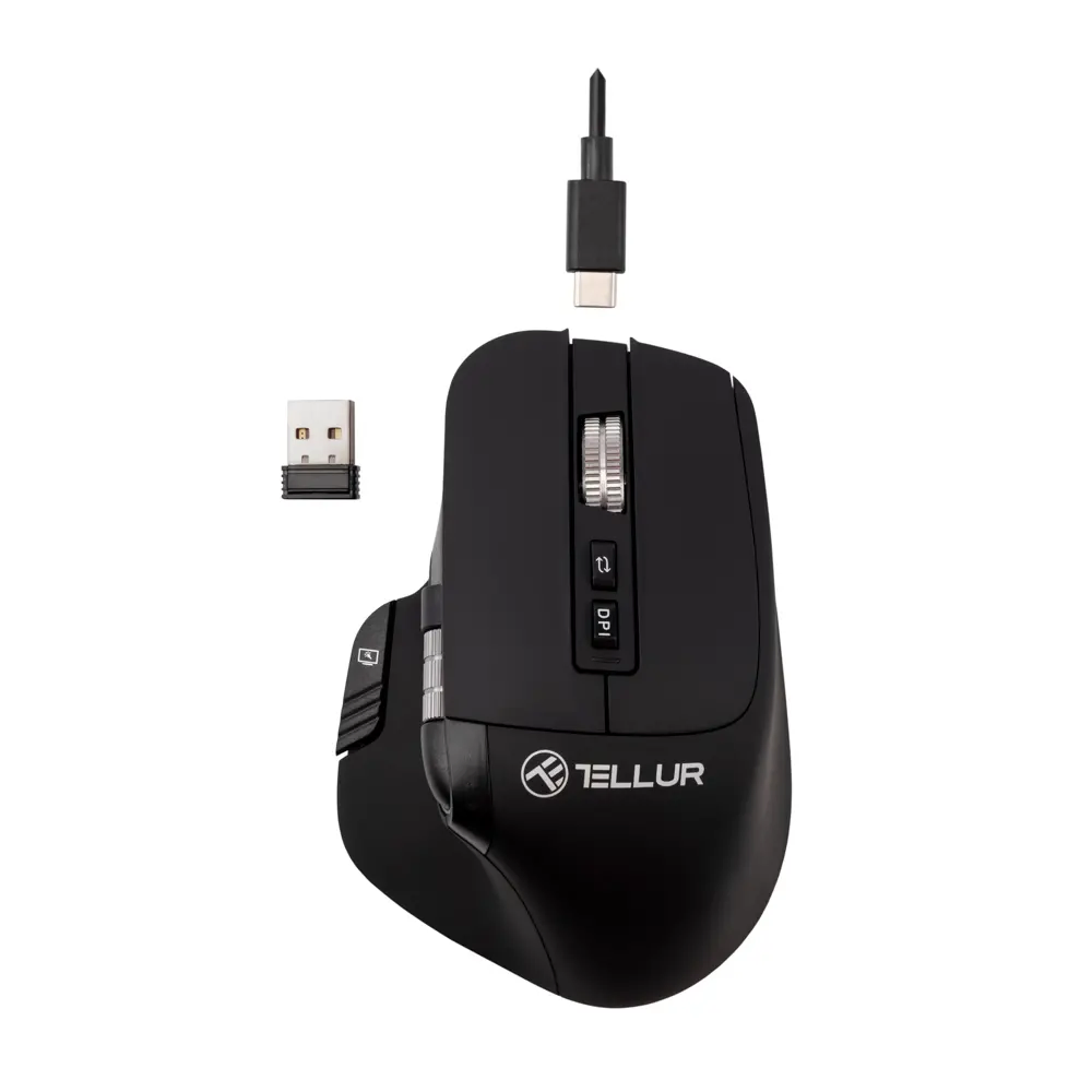 Mouse wireless Tellur, Shade, Negru