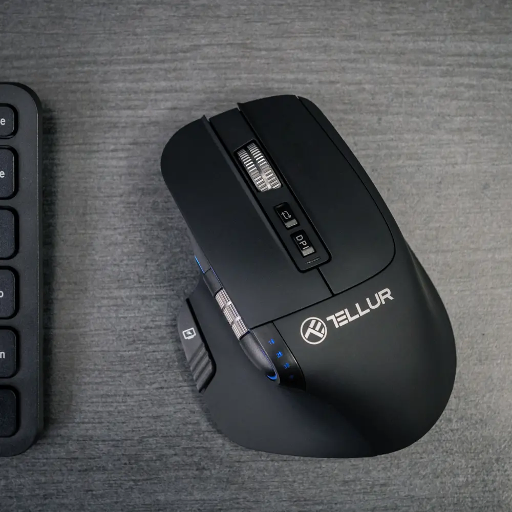 Mouse wireless Tellur, Shade, Negru