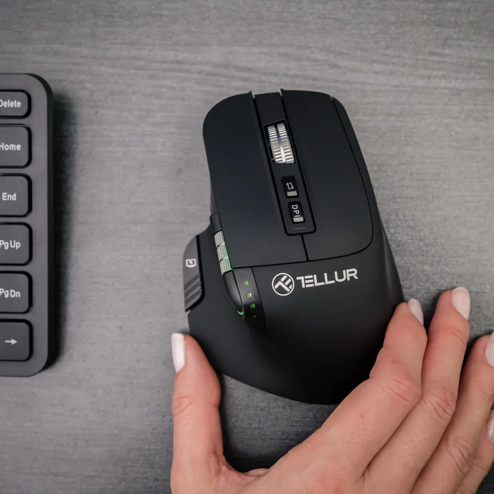 Mouse wireless Tellur, Shade, Negru