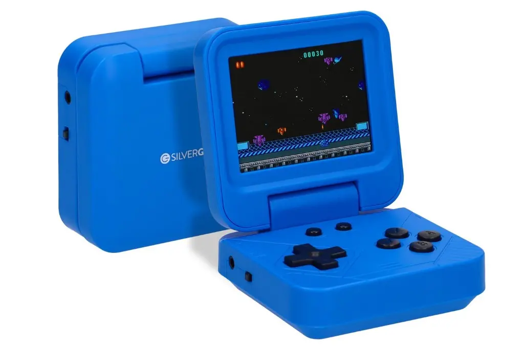 Consola de jocuri retro Silvergear, 240 de jocuri clasice, Albastru