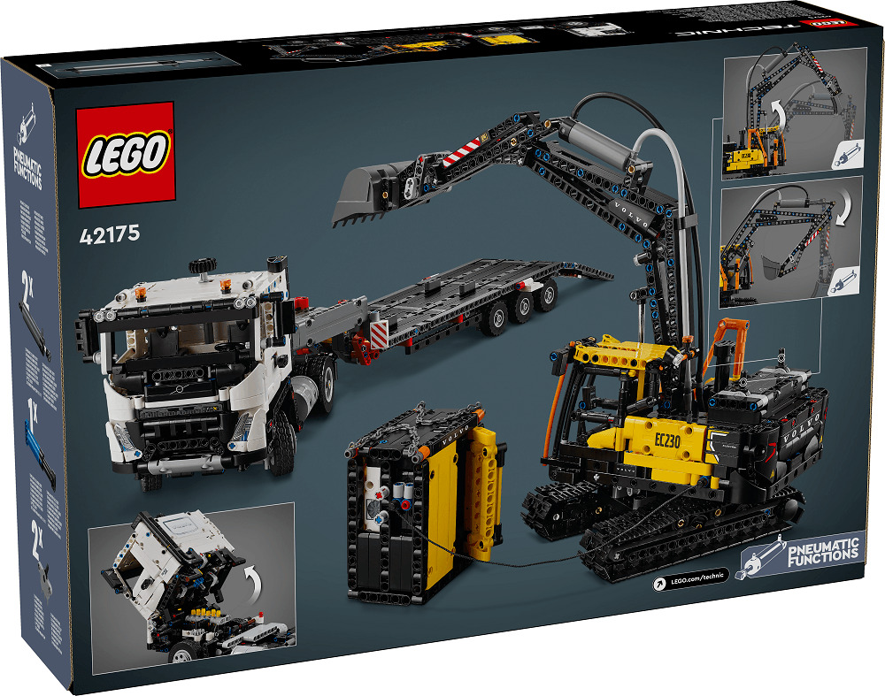 LEGO Technic Camionul FMX si excavatorul electric EC230 de la Volvo 42175