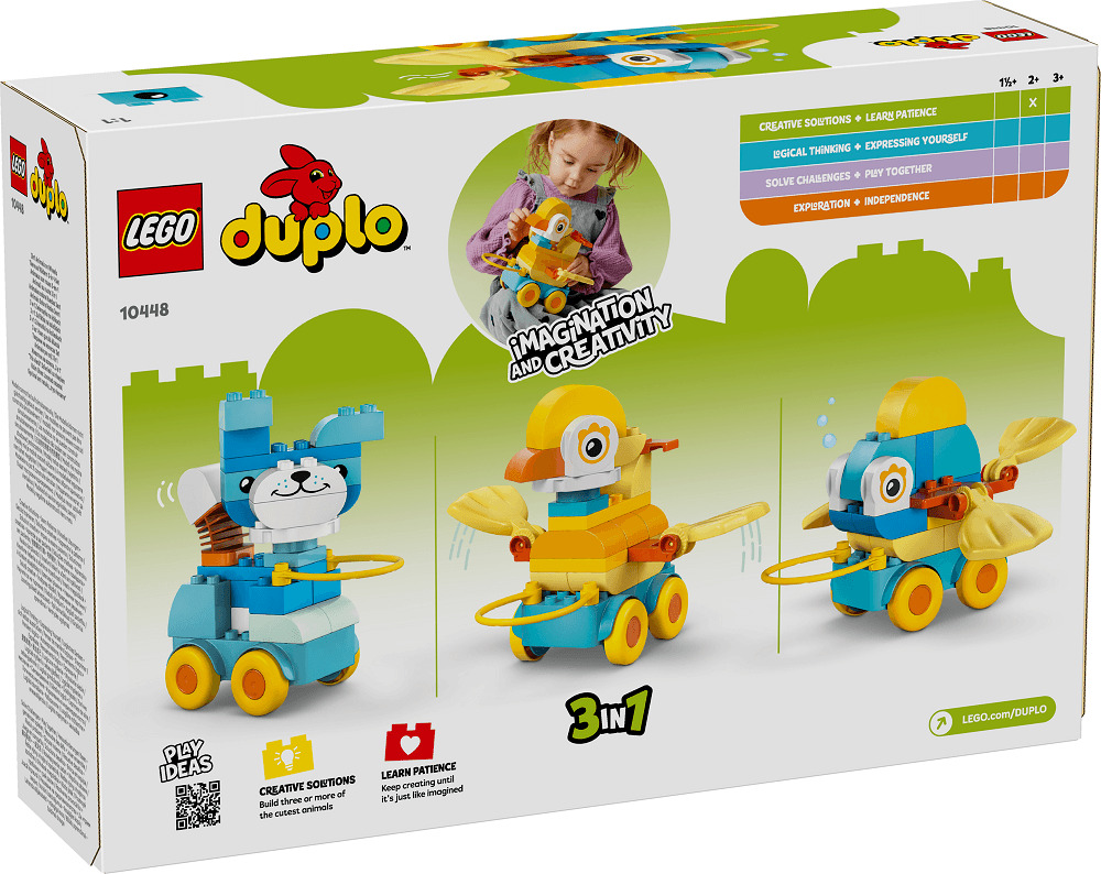 LEGO DUPLO Orasul meu Animale pe roti 3 in 1 10448