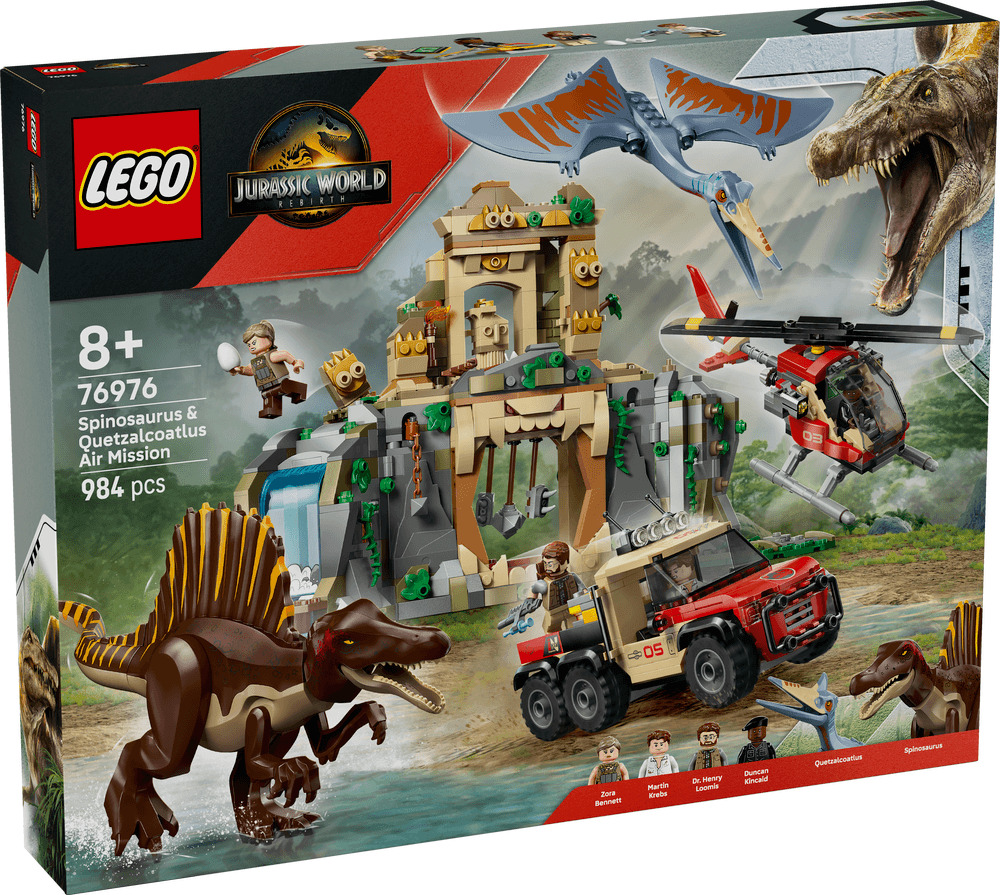 LEGO Jurassic World Misiune aeriana cu Spinosaurus si Quetzalcoatlus 76976