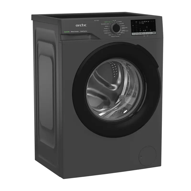 Masina de spalat rufe slim Arctic APLM2WFSU28411AS, ExtraSteam, 8 kg, 1400rpm, Clasa A, Antracit