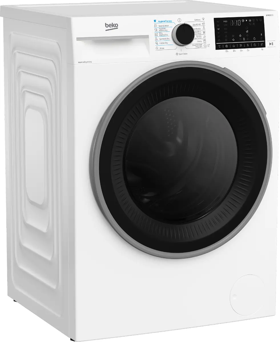 Masina de spalat rufe cu uscator frontala Beko B5DFT59442W, 9 / 6 kg, 1400 rpm, Clasa energetica A / D, White