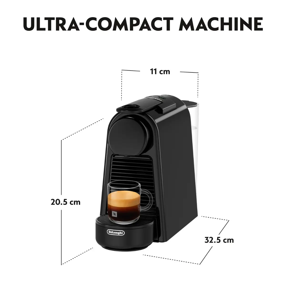 Espressor Nespresso Essenza Mini EN85B, 19 bar, 0.6 litri, 1260 W, Negru