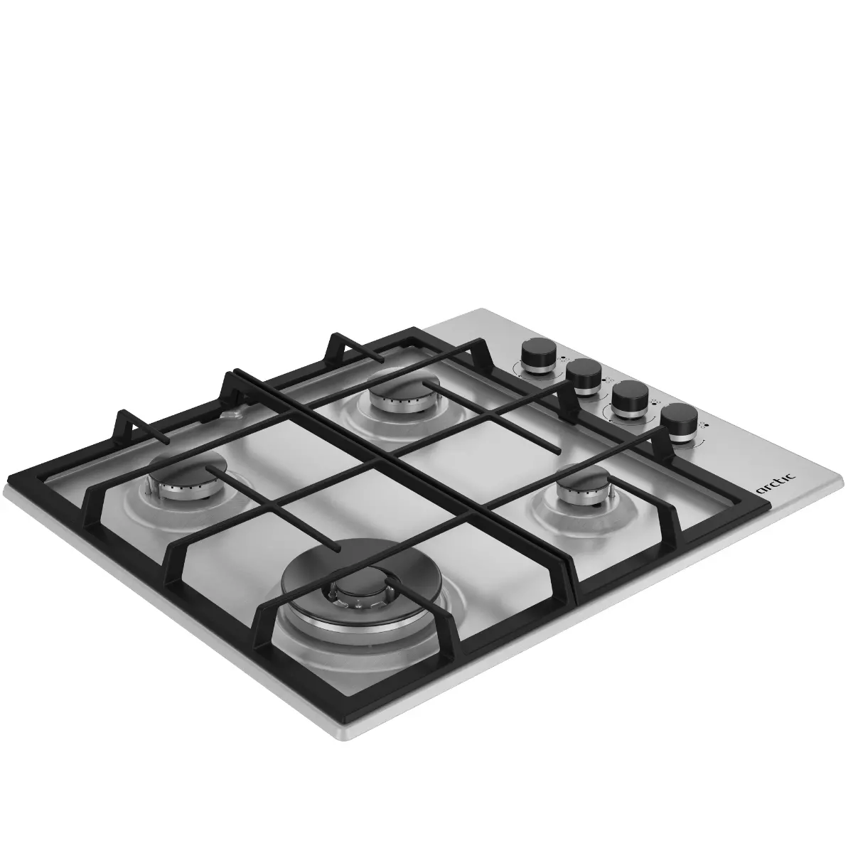 Plita incorporabila ARCTIC ARGW64125SX, Gaz, 4 arzatoare, Wok, Inox