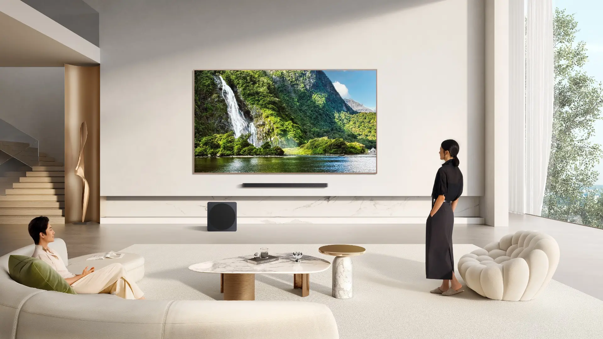 Soundbar Slim TCL A65K , 3.1.2, 410W, Bluetooth 5.3, Sunet Bang & Olufsen, Dolby Atmos & DTS-Virtual:X, HDMI eARC, Subwoofer Wireless, Negru
