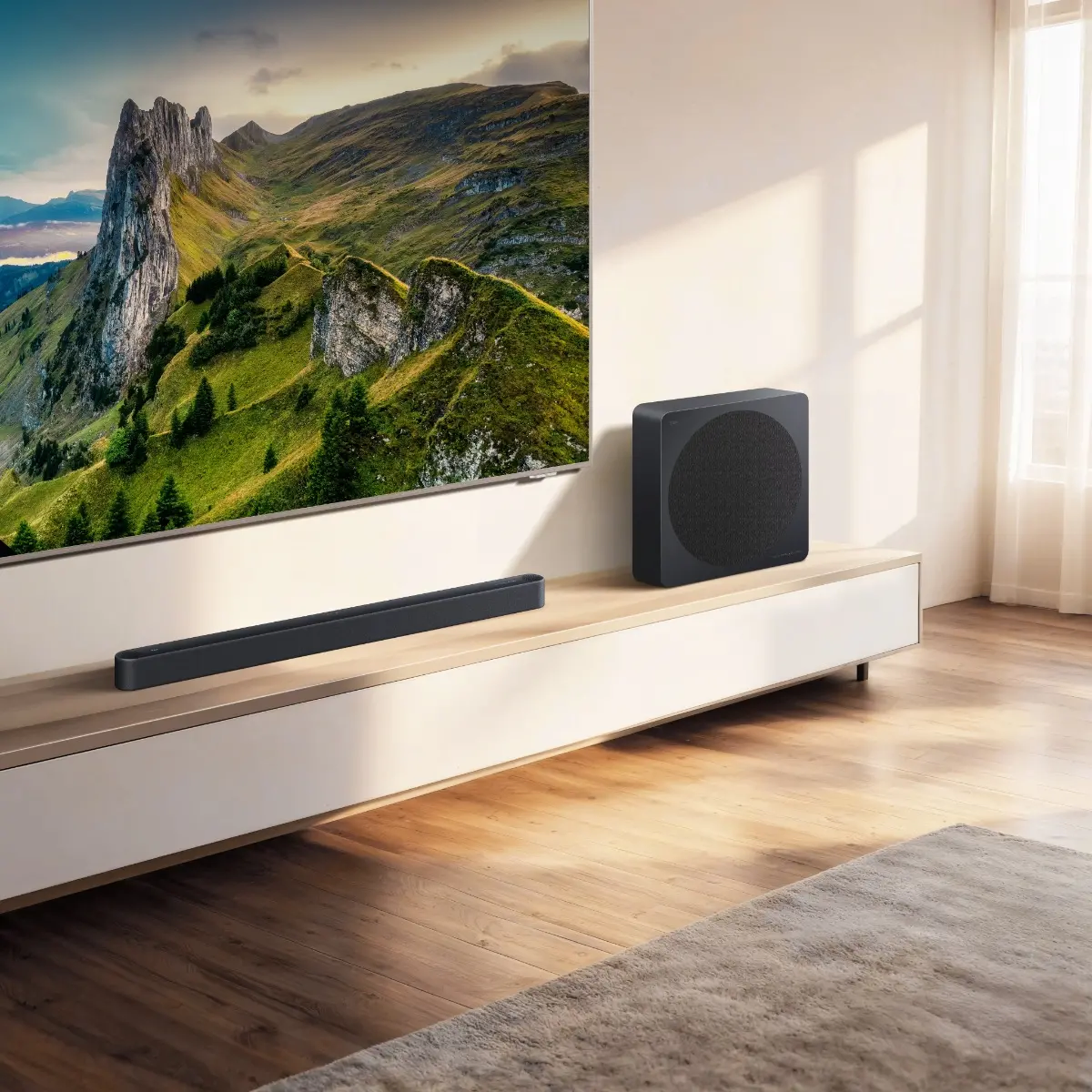 Soundbar Slim TCL A65K , 3.1.2, 410W, Bluetooth 5.3, Sunet Bang & Olufsen, Dolby Atmos & DTS-Virtual:X, HDMI eARC, Subwoofer Wireless, Negru