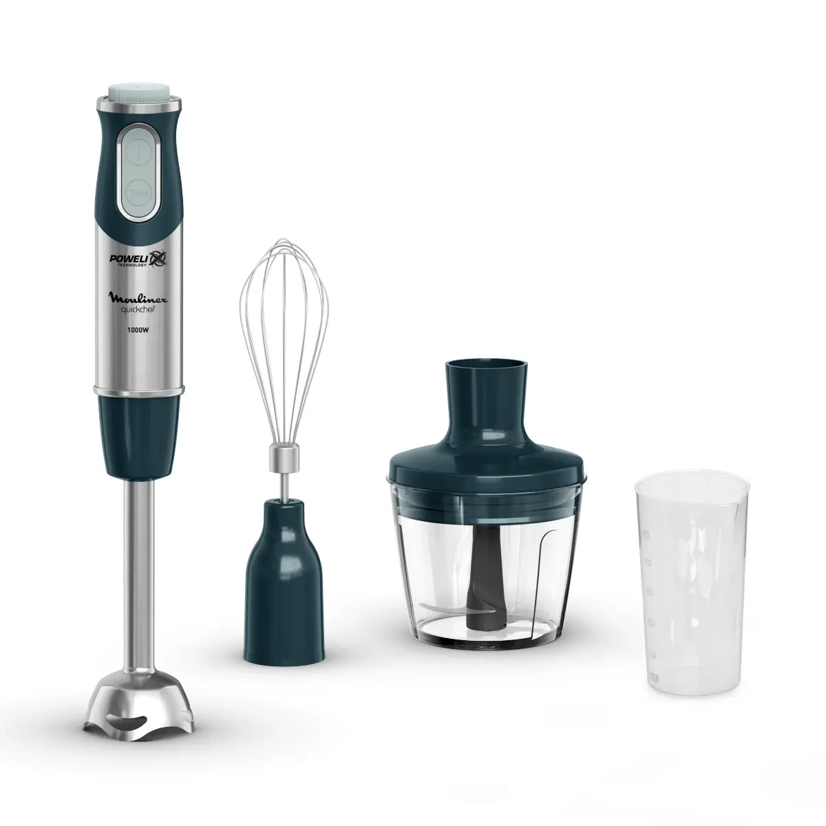 Mixer vertical Moulinex DD6554F0, cana 0.8 litri, 10 viteze, 1000 W, Otel Inoxidabil, Negru