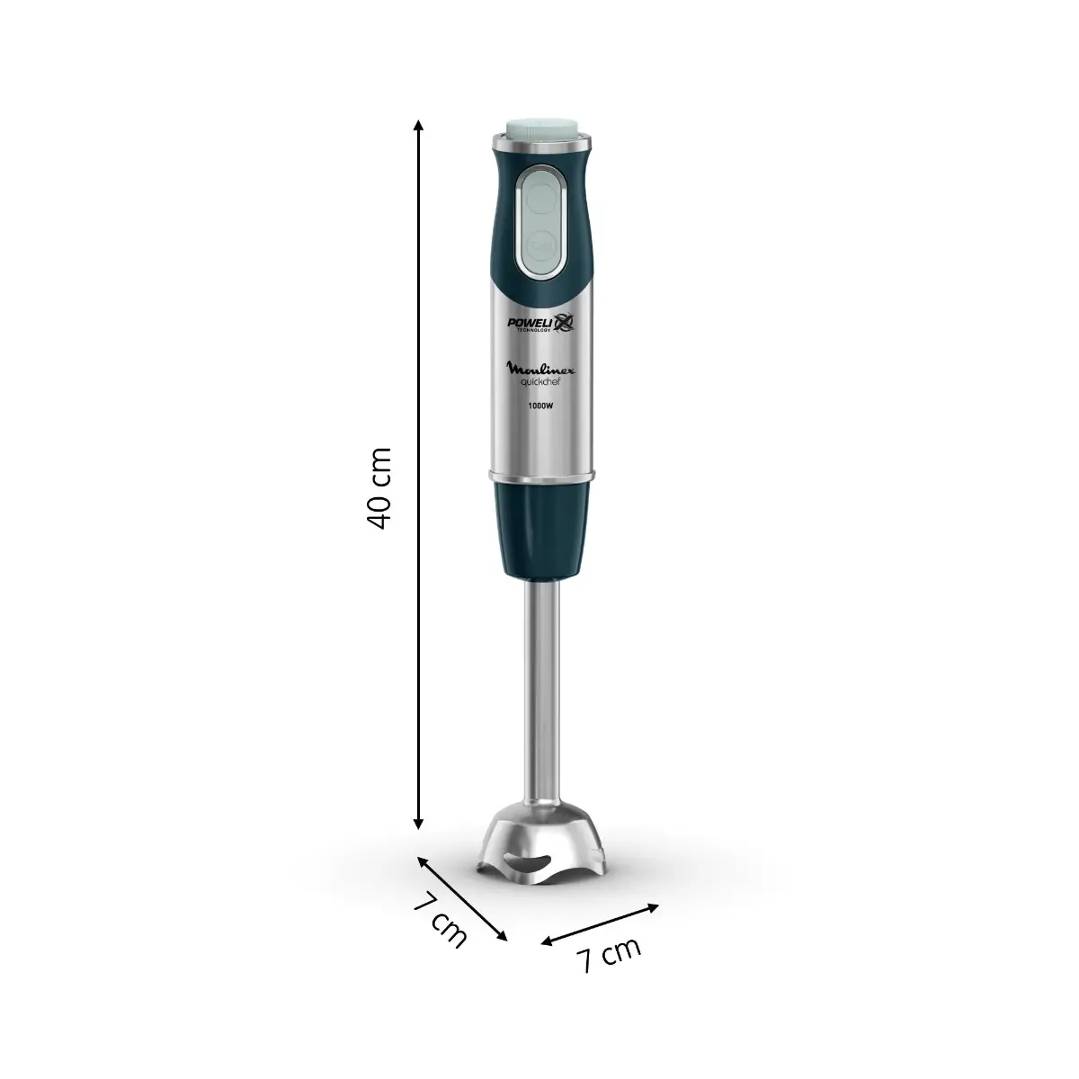 Mixer vertical Moulinex DD6554F0, cana 0.8 litri, 10 viteze, 1000 W, Otel Inoxidabil, Negru