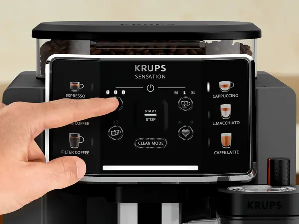 Espressor automat Krups Sensation Milk EA912HF0, 15 bari, 1450 W, 1.7 litri, Negru