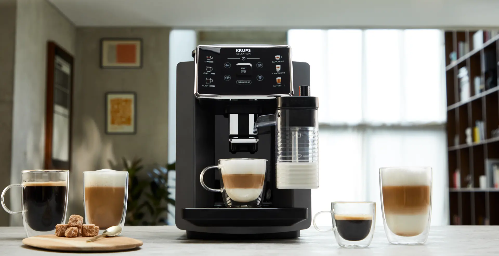 Espressor automat Krups Sensation Milk EA912HF0, 15 bari, 1450 W, 1.7 litri, Negru