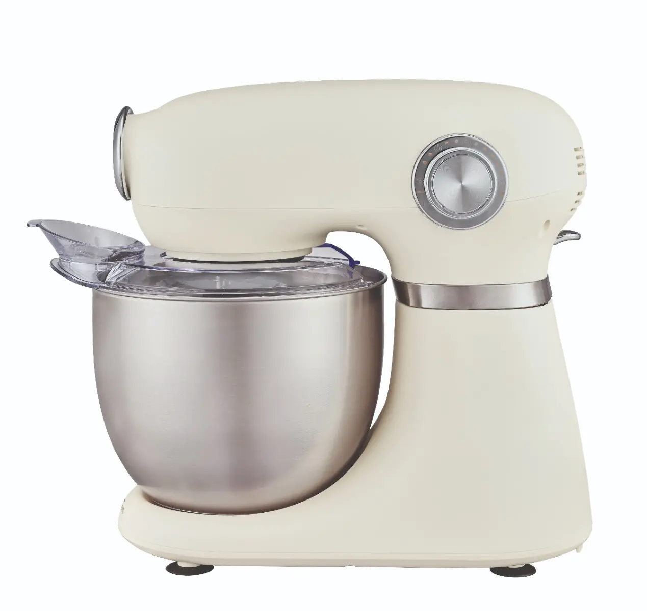Mixer planetar Carrefour Home HSM1300C-25, 5 litri, 12 viteze, 1300 W, Crem