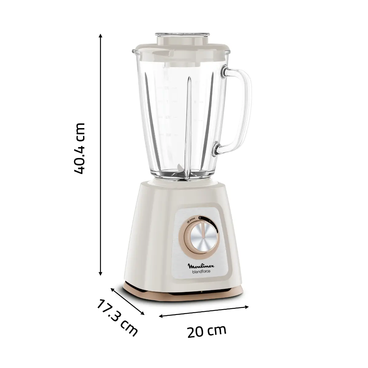 Blender de masa Moulinex LM430A10, 2 viteze, 1.75 litri, 800 W, Alb
