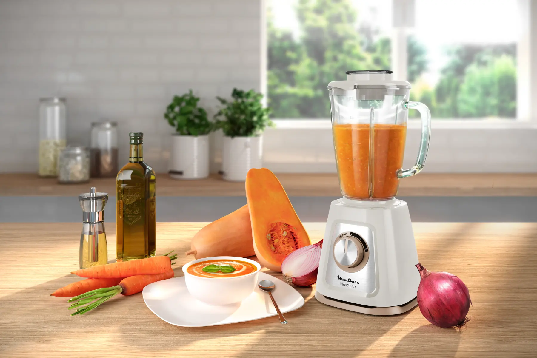 Blender de masa Moulinex LM430A10, 2 viteze, 1.75 litri, 800 W, Alb