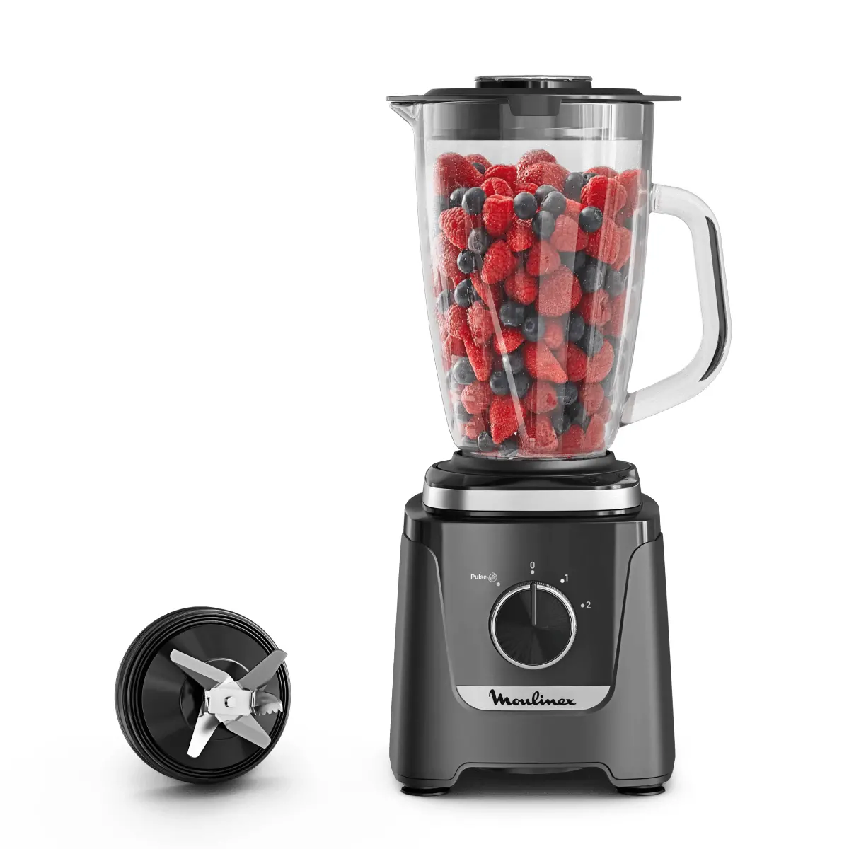 Blender de masa Moulinex LM5958F0, 2 viteze, 2 litri, 800W, Negru