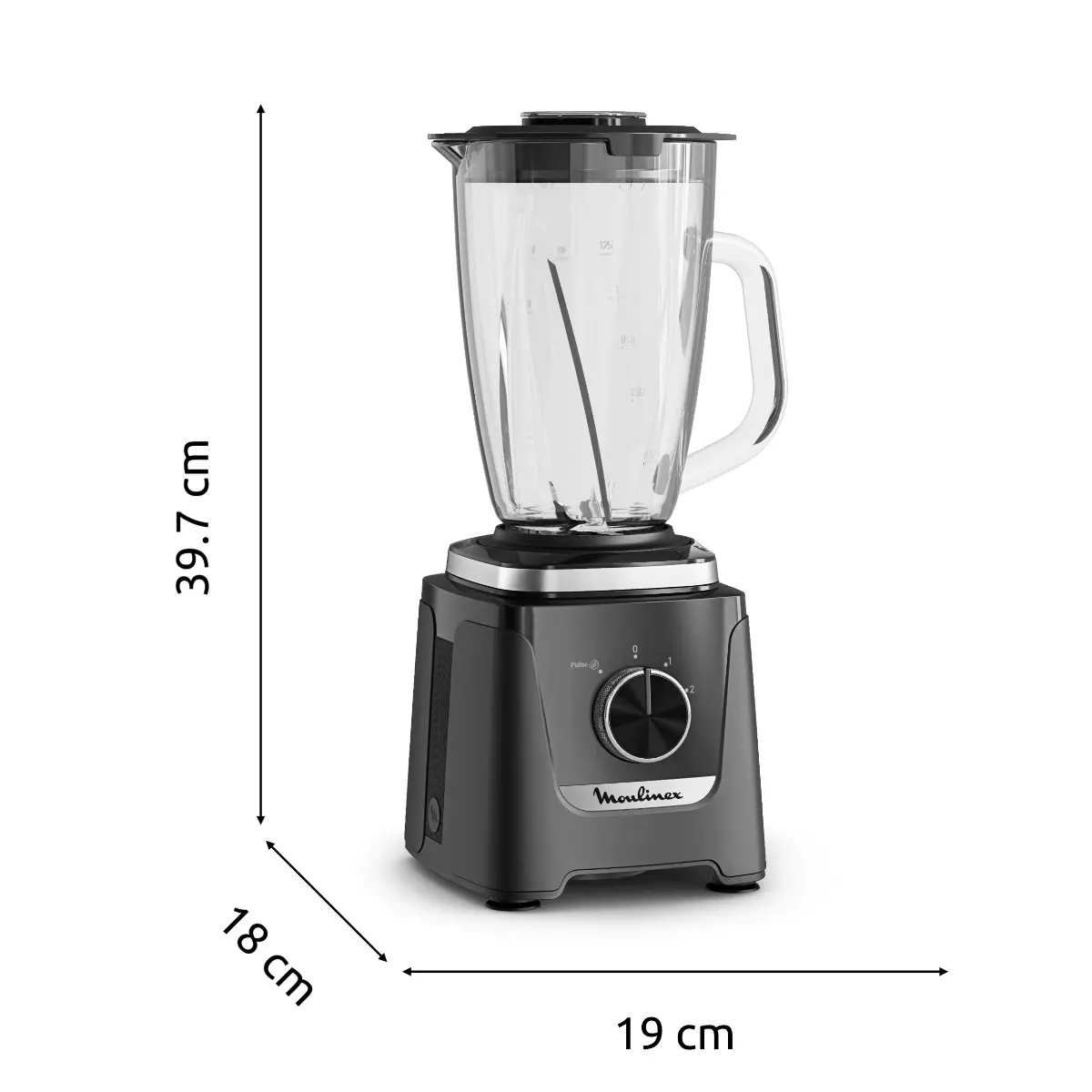 Blender de masa Moulinex LM5958F0, 2 viteze, 2 litri, 800W, Negru