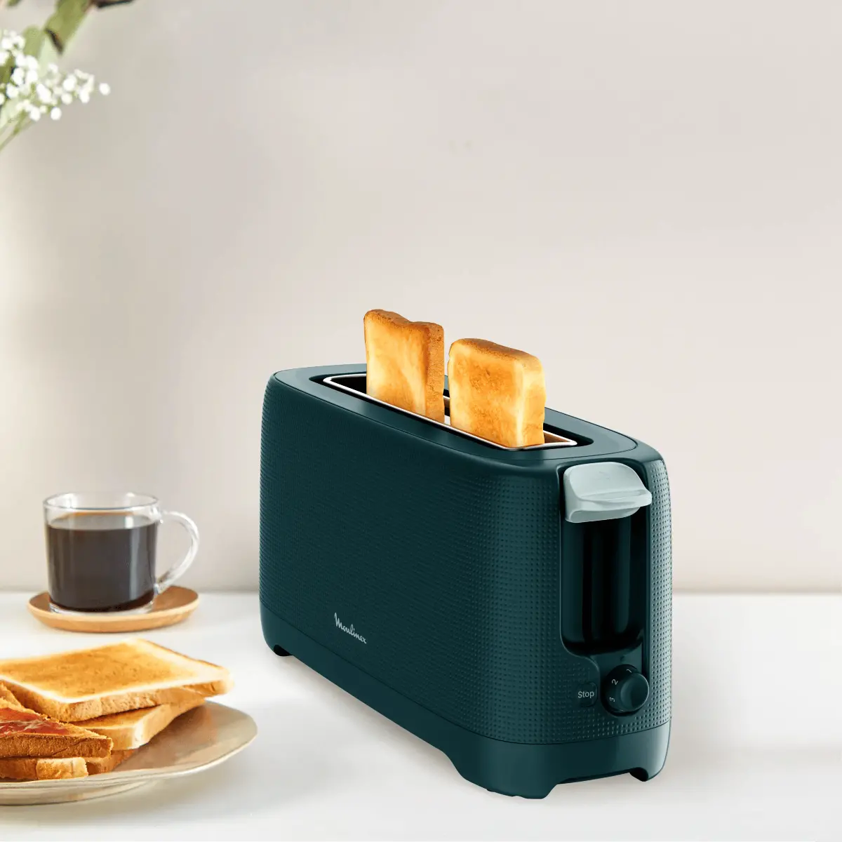 Prajitor de paine Moulinex LS2M04F0, 7 niveluri de prajire, 840-1000 W, Negru