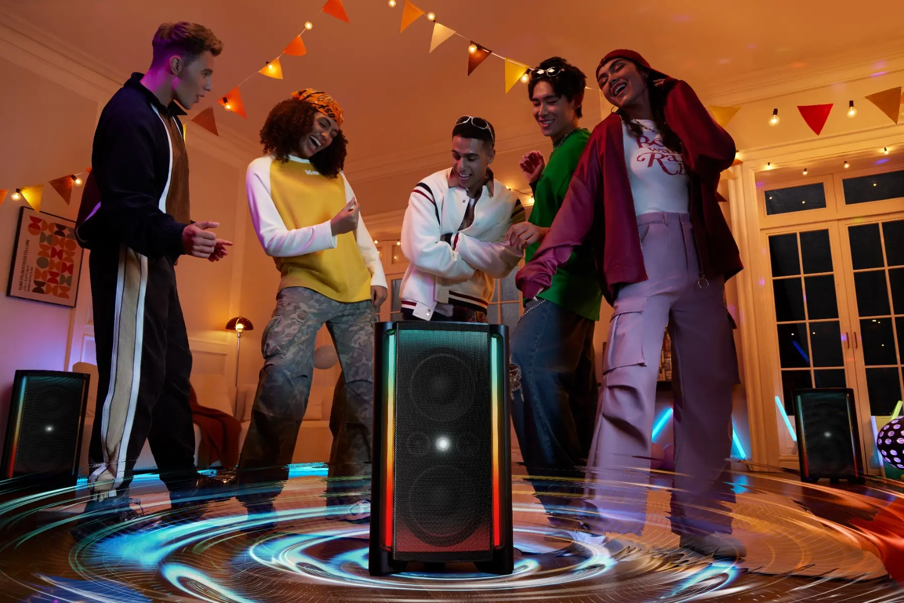 Sistem audio portabil TCL TP300K, 340W, Karaoke Mode, Dynamic light show, Dual 5.5