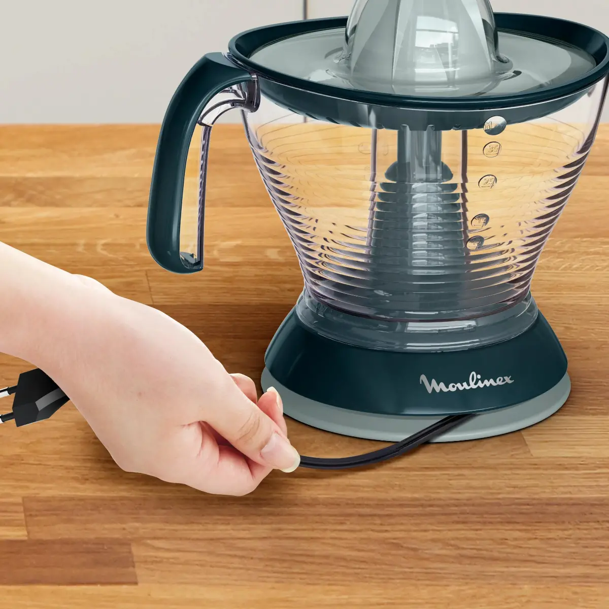 Storcator de fructe Moulinex PC3024F0, 1 litru, 25 W, Albastru