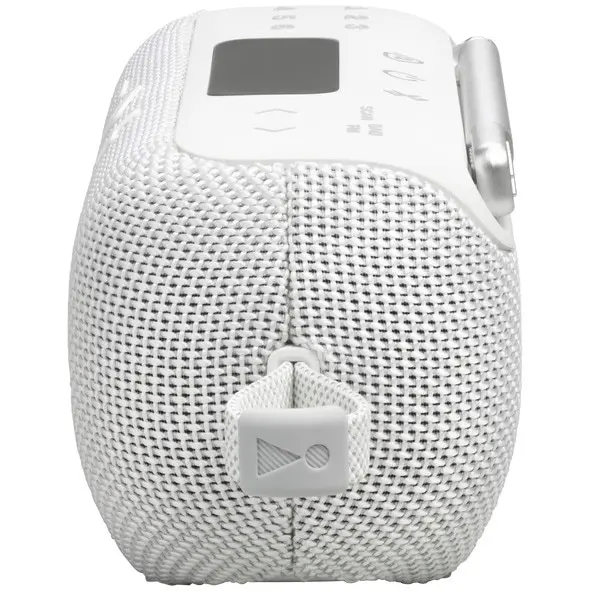 Radio portabil JBL Tuner 3, DAB/DAB+/FM, Bluetooth, Auracast, Autonomie 15 ore, IP68, Alb