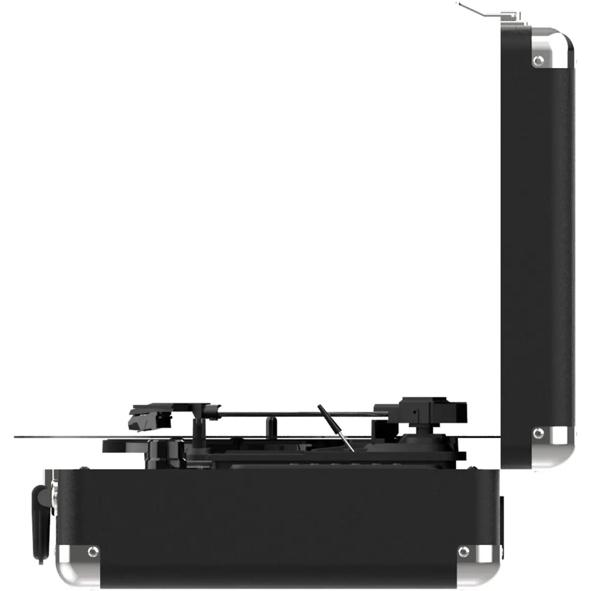 Pick-up stereo Akai ATT-18BT, Bluetooth, USB, tip Valiza, Inregistrare de pe vinil pe USB, Negru
