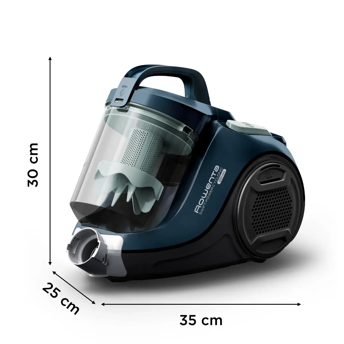 Aspirator fara sac Rowenta RO2941EA, 1.2 Litri, 900 W, Albastru