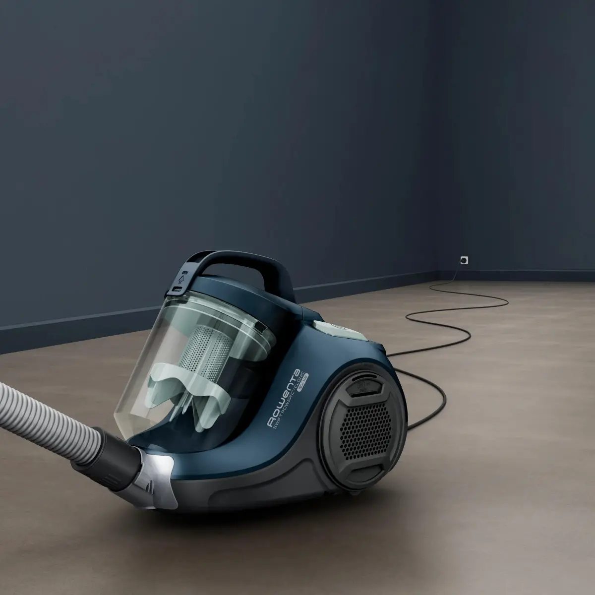 Aspirator fara sac Rowenta RO2941EA, 1.2 Litri, 900 W, Albastru