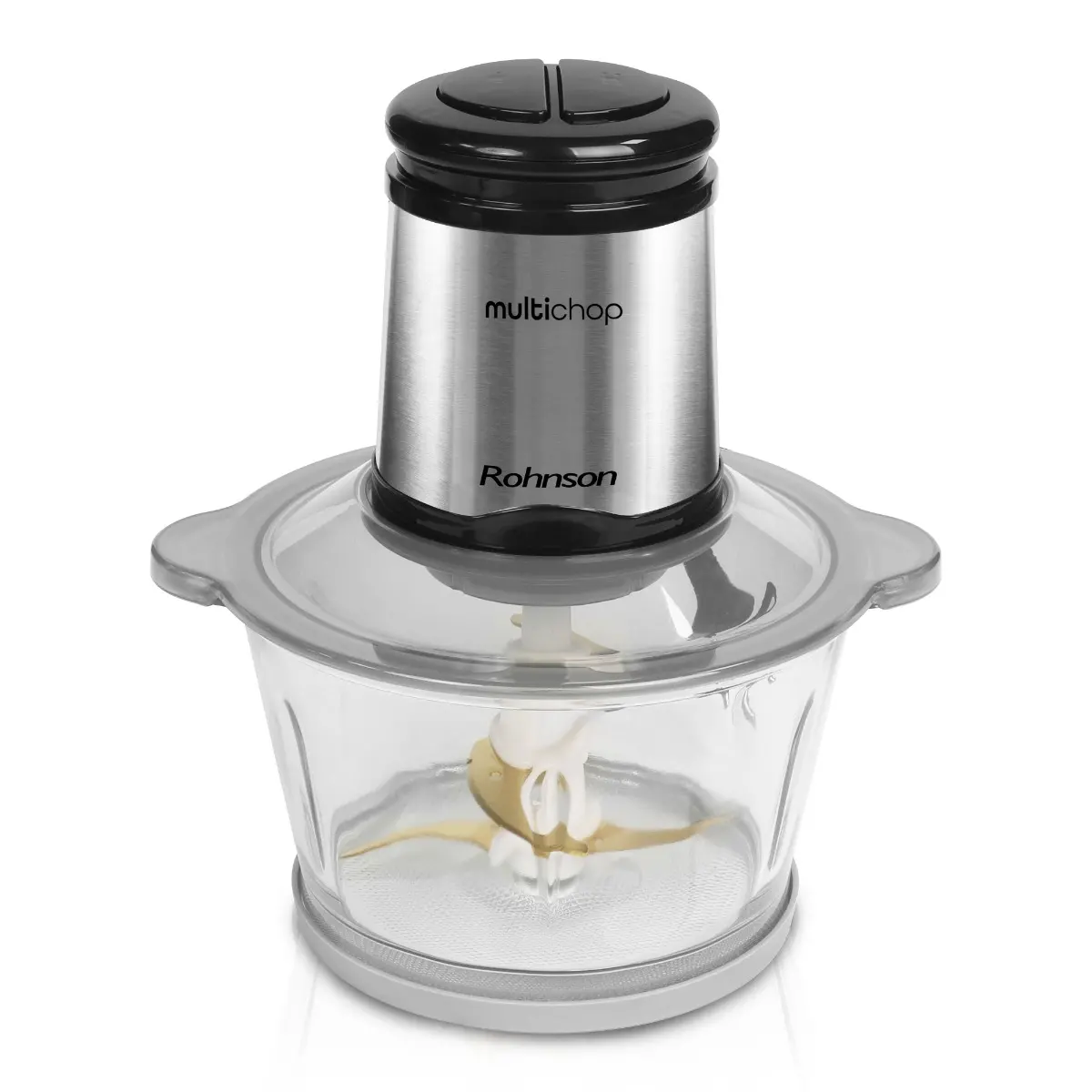 Tocator electric Rohnson R5118, 1.8 litri, 2 viteze + Pulse, 300 W, Negru / Inox